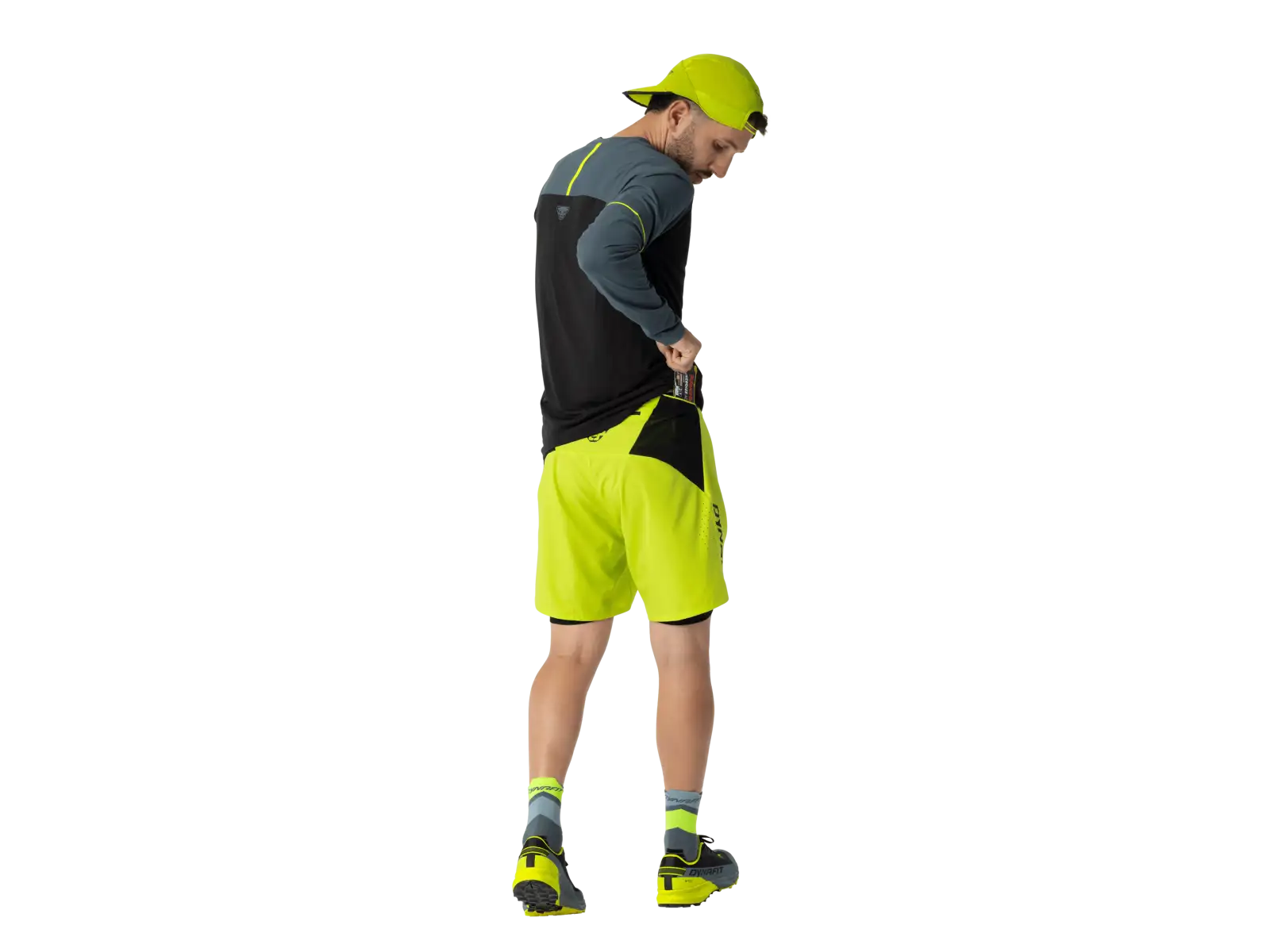 Dynafit Alpine Pro 2v1 pánske bežecké kraťasy Ultra Yellow