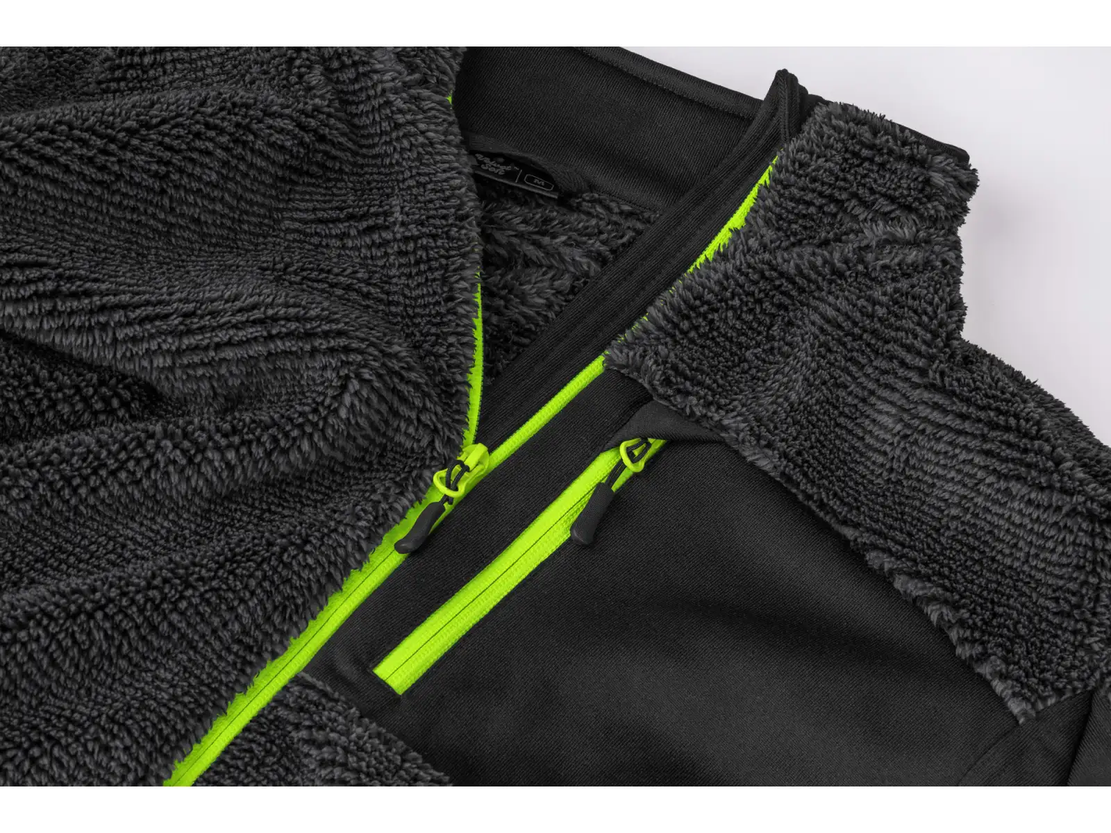 Etape Warmer pánska mikina antracit/žltá fluo