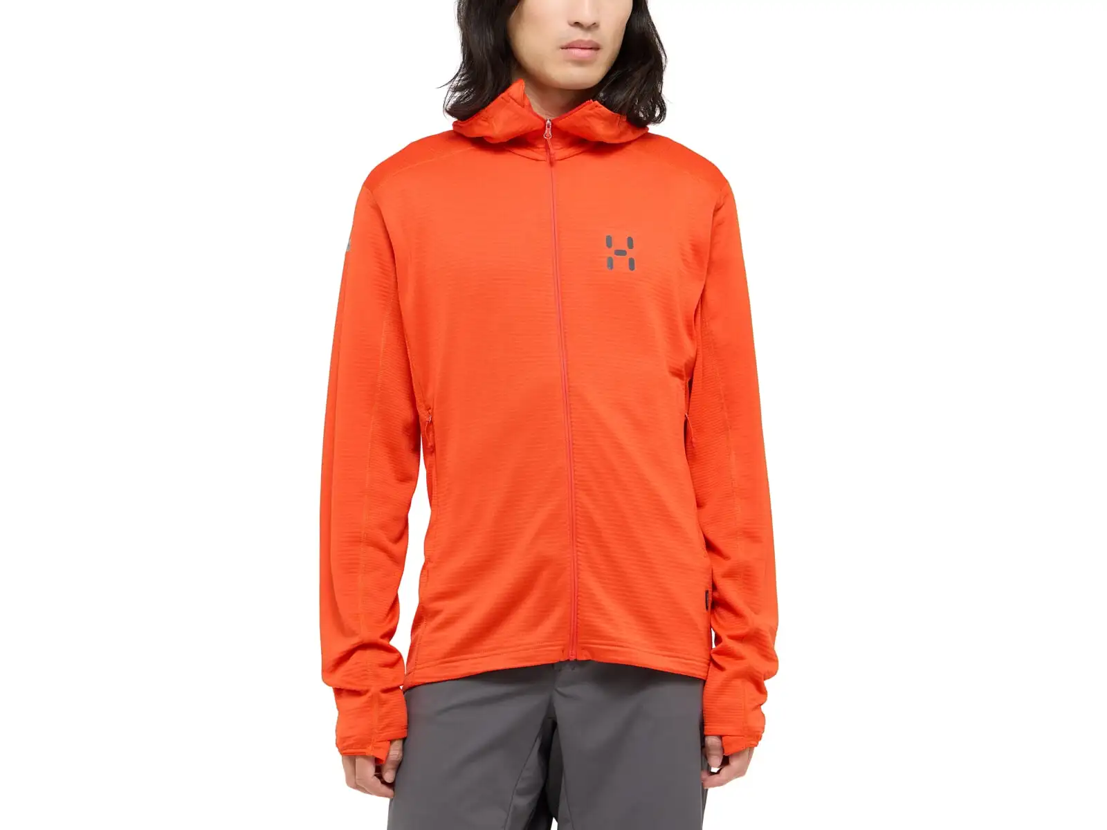 Haglöfs L.I.M Mid Multi Hood pánska mikina s kapucňou červená