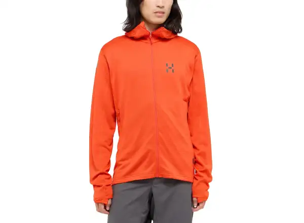 Haglöfs L.I.M Mid Multi Hood pánska mikina s kapucňou červená