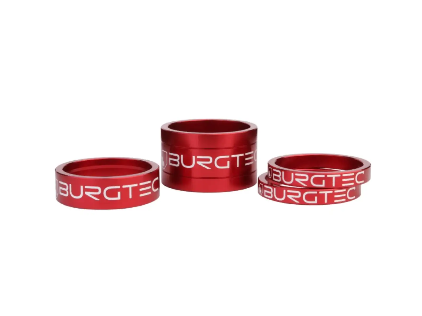 Burgtec Spacer Kit súprava podložiek pod predstavec 5/5/10/20 mm červená