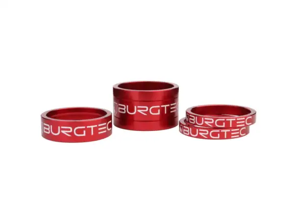 Burgtec Spacer Kit súprava podložiek pod predstavec 5/5/10/20 mm červená