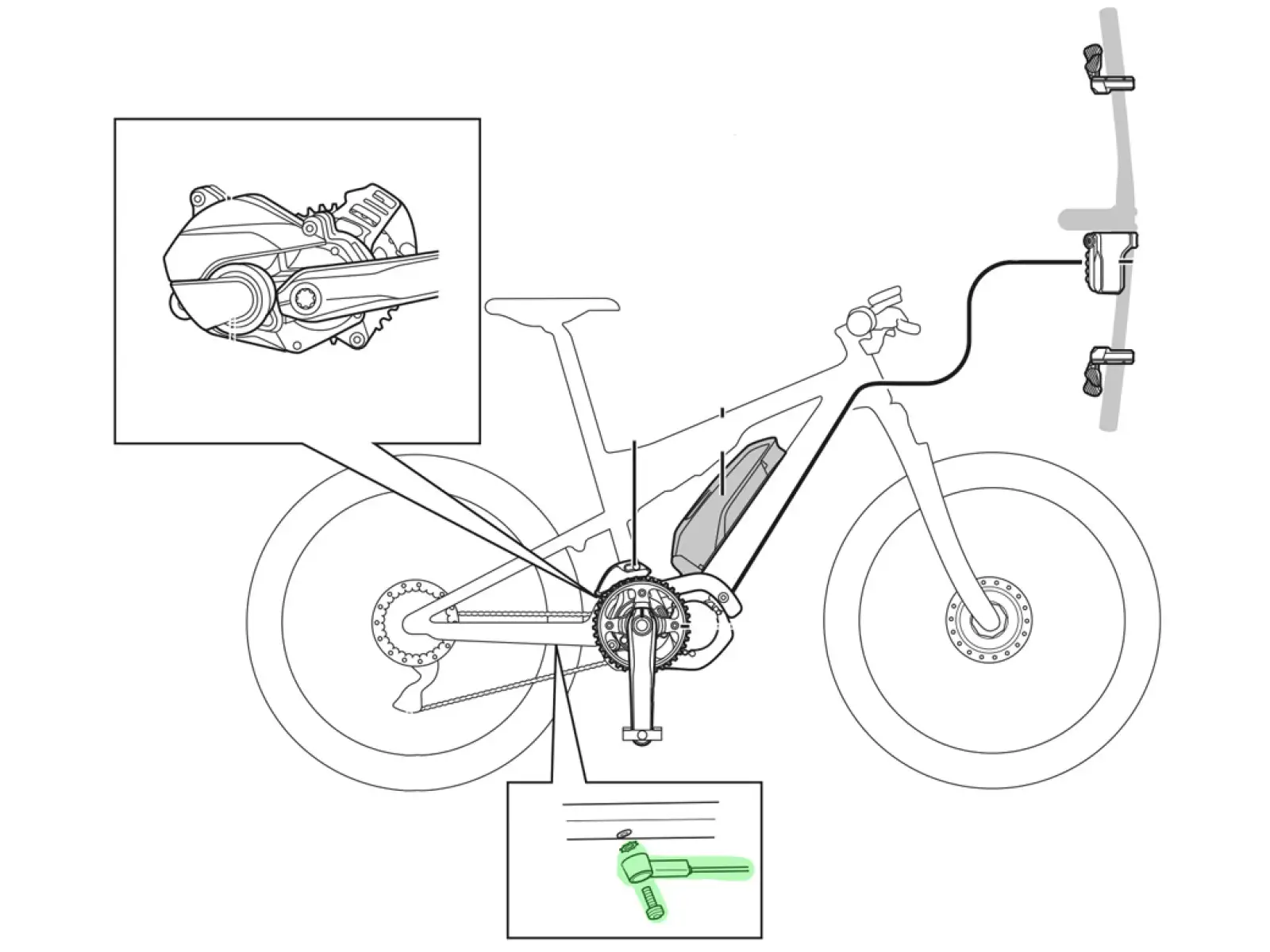 Snímač rýchlosti Shimano STePS SM-DUE10