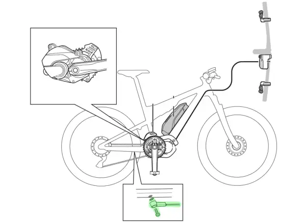 Snímač rýchlosti Shimano STePS SM-DUE10