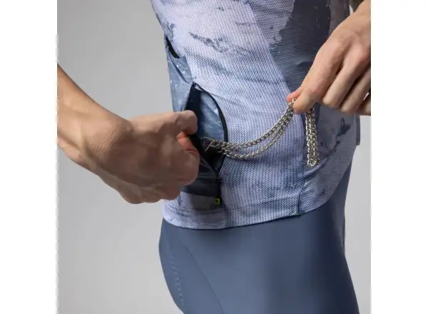 Alé PR-E Marble pánsky dres krátky rukáv Steel Blue