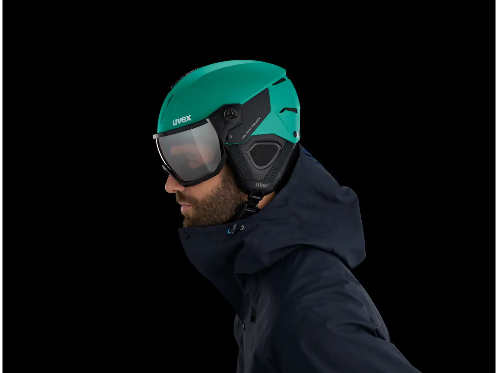 Uvex Instinct Visor Pro V lyžiarska prilba black matt