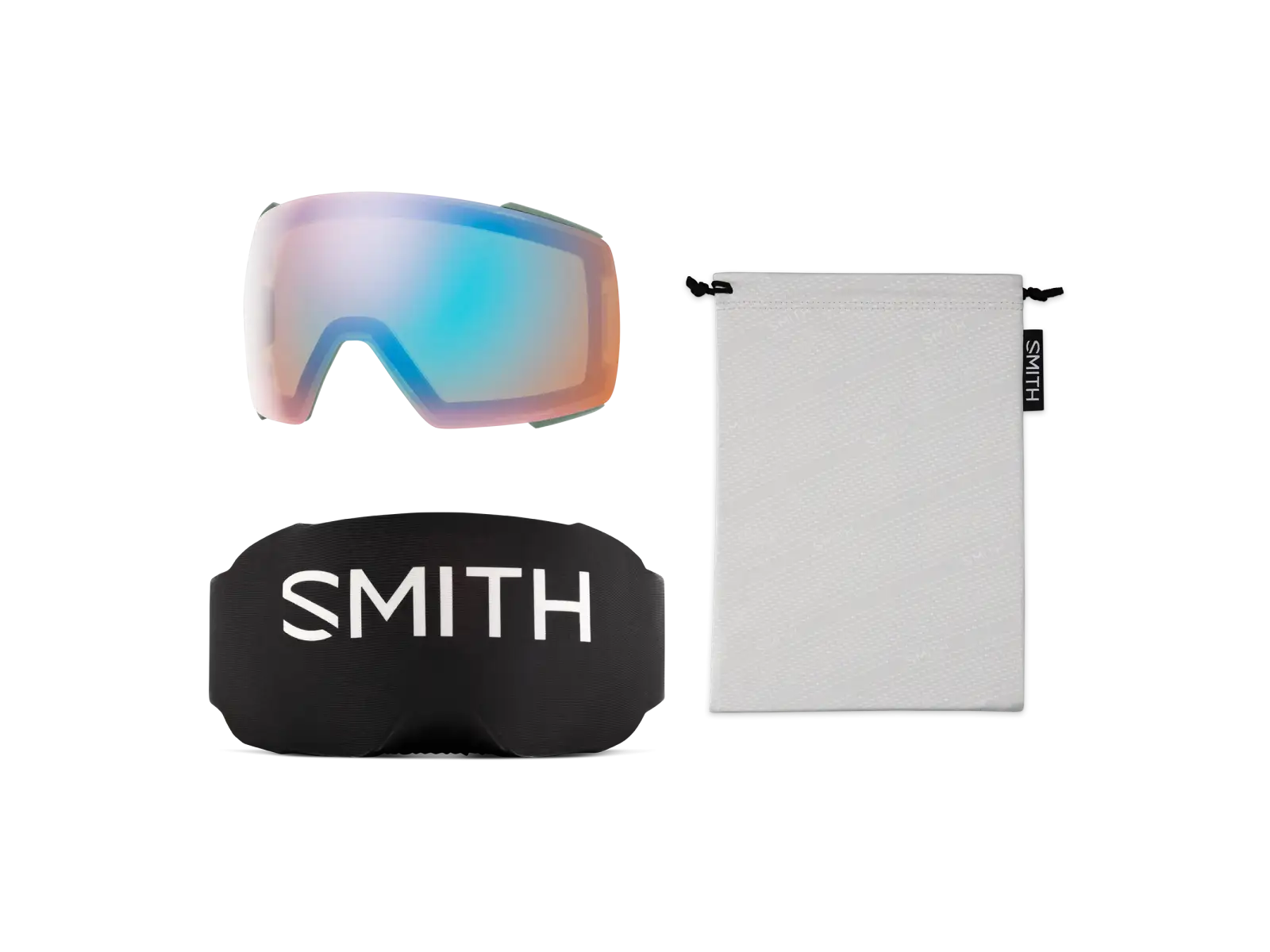 Smith I/O Mag lyžiarske okuliare Black / ChromaPop Sun Green Mirror (2 sklá)