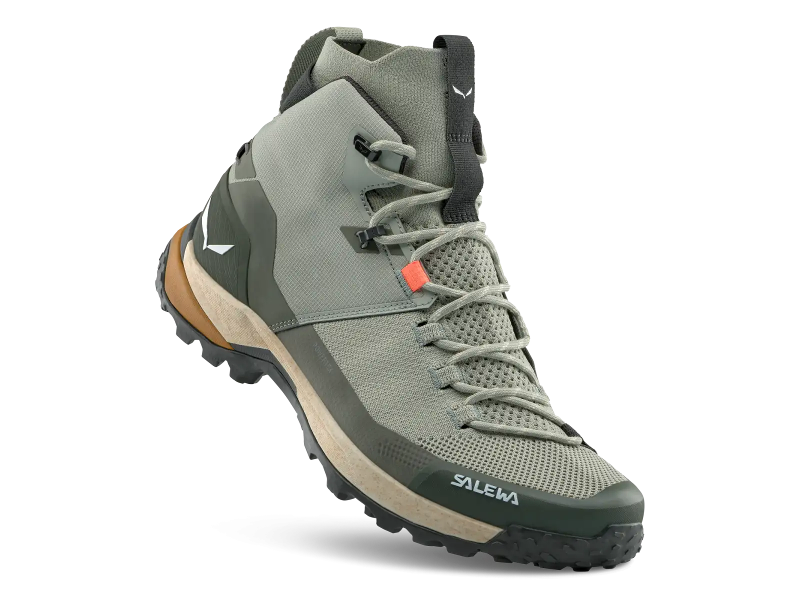 Salewa Puez Knit Mid PTX pánska outdoorová obuv Shadow/Dark Olive