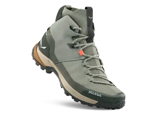 Salewa Puez Knit Mid PTX pánska outdoorová obuv Shadow/Dark Olive