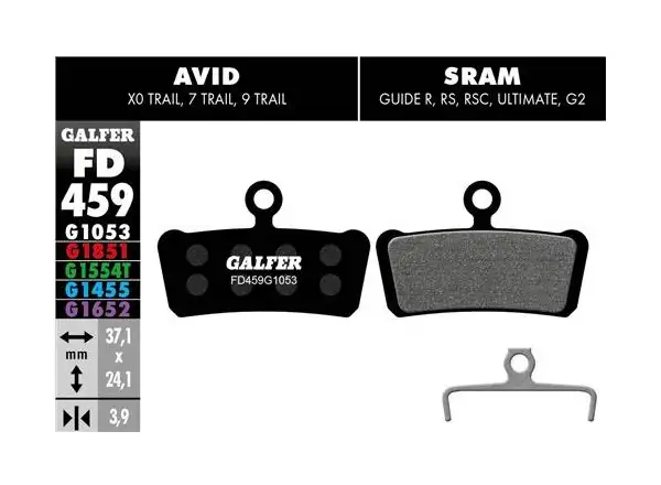 Galfer FD459 Standard G1053 brzdové doštičky pre Avid/Sram