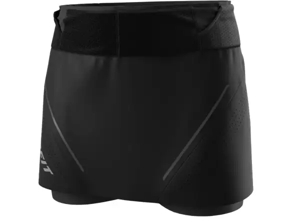 Dynafit Ultra 2v1 dámska bežecká sukňa s vnútornými šortkami Black Out