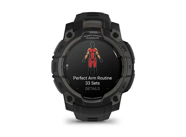 Garmin Instinct 3 Amoled 45 mm inteligentné hodinky Black/Black remienok