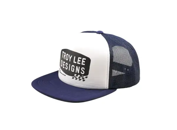 Troy Lee Designs Trucker Snapback Stamp šiltovka Vintage White/Navy