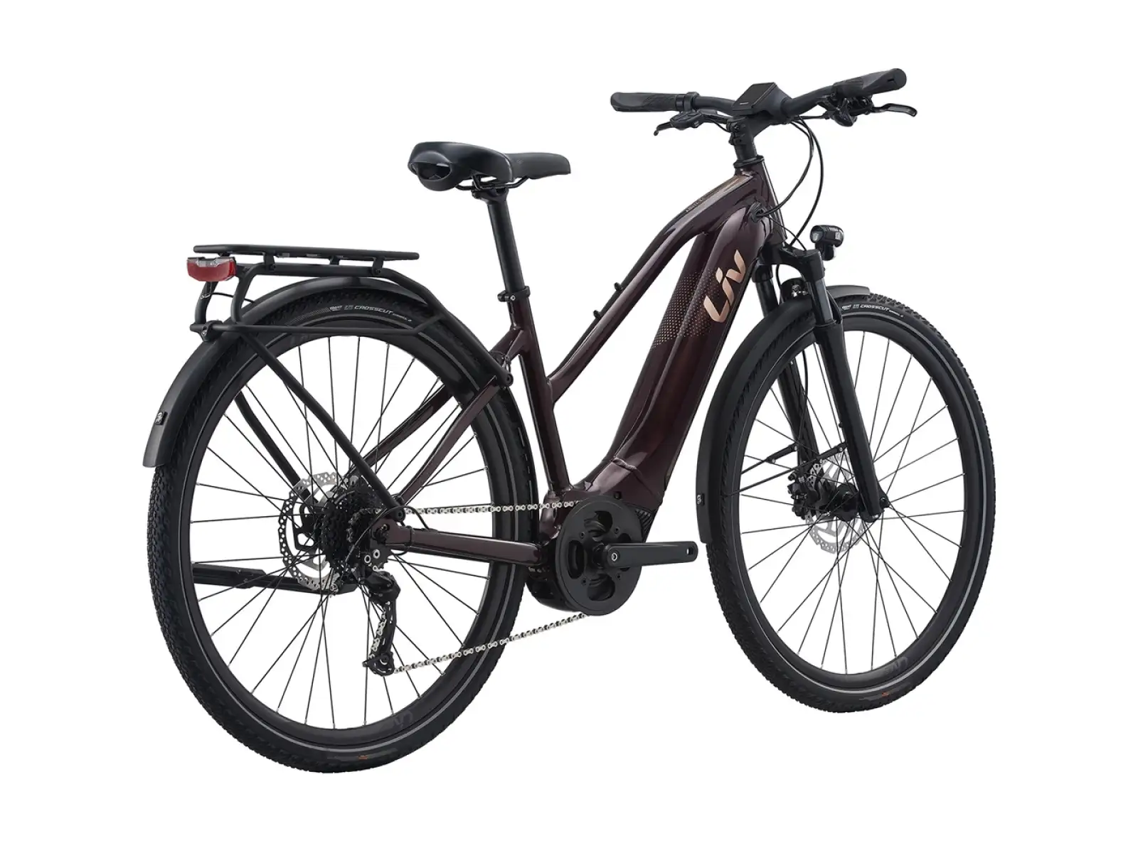 Trekingový elektrobicykel Liv Amiti E+2 rosewood