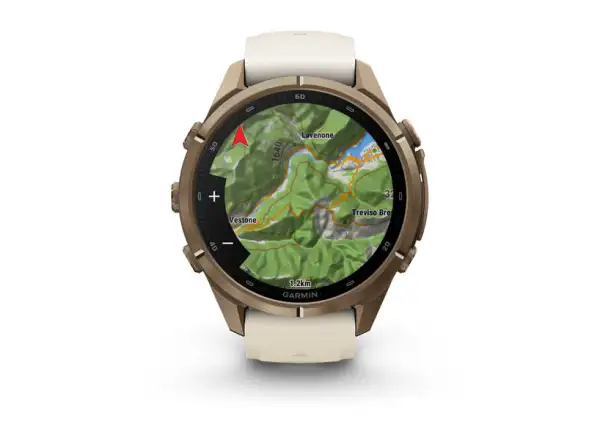 Garmin fenix 9 Pro inReach 43 mm inteligentné hodinky Autumn gold titanium/Cream/french gray