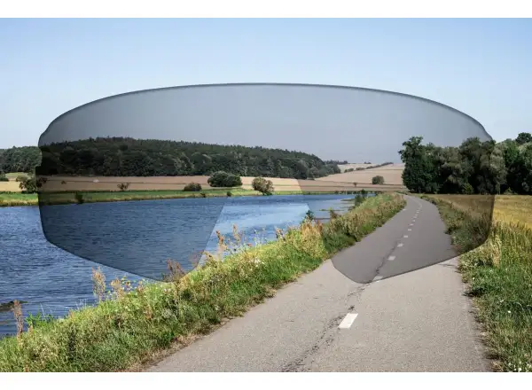 Force Mantra cyklistické okuliare čierne/červené zrkadlové sklá