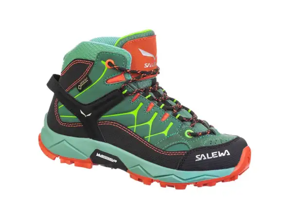 Salewa Alp Trainer Mid GTX Detské outdoorové topánky Myrtle Tender Shot