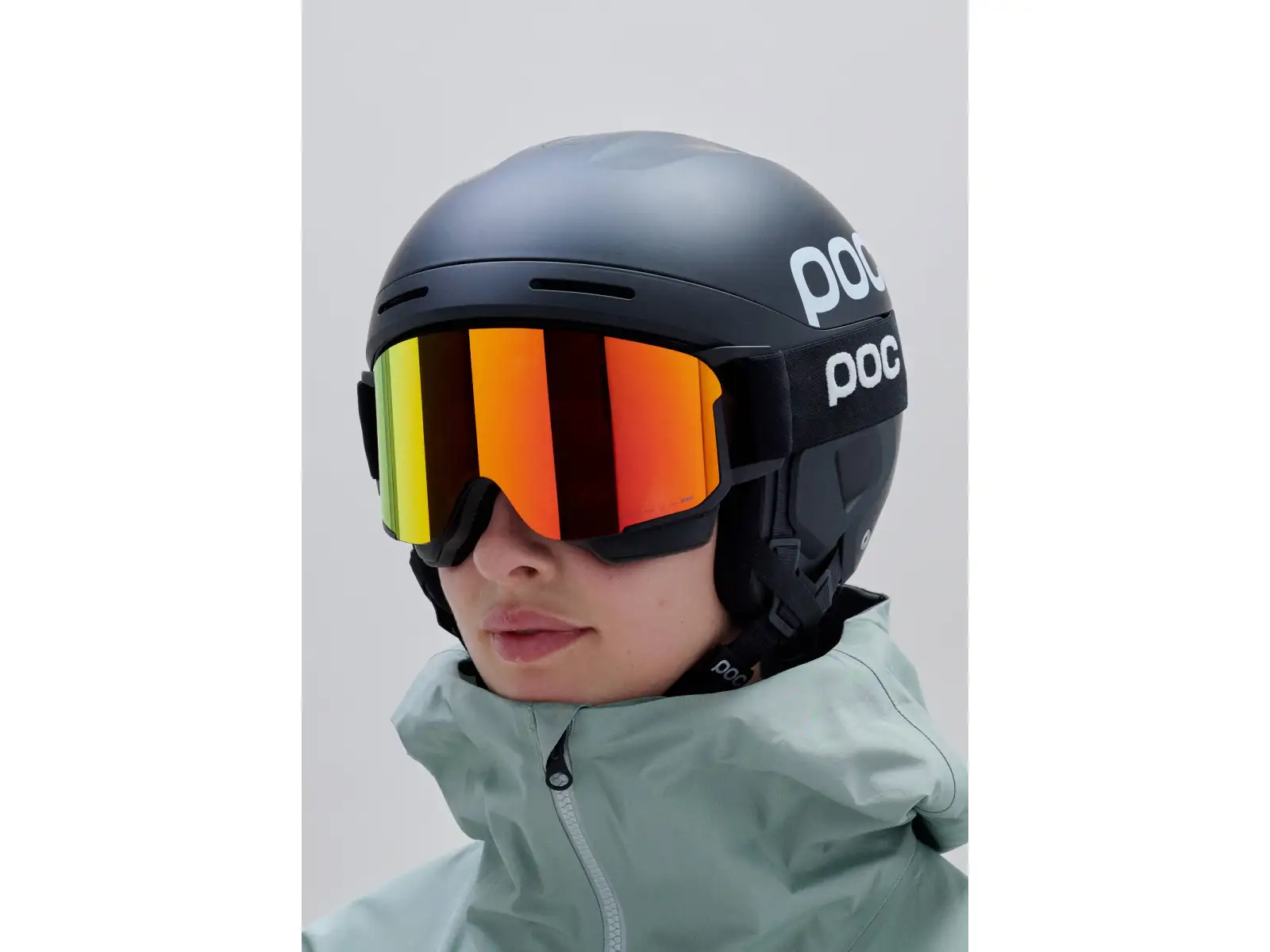 POC Nexal Mid lyžiarske okuliare Uranium Black/Partly Sunny Orange