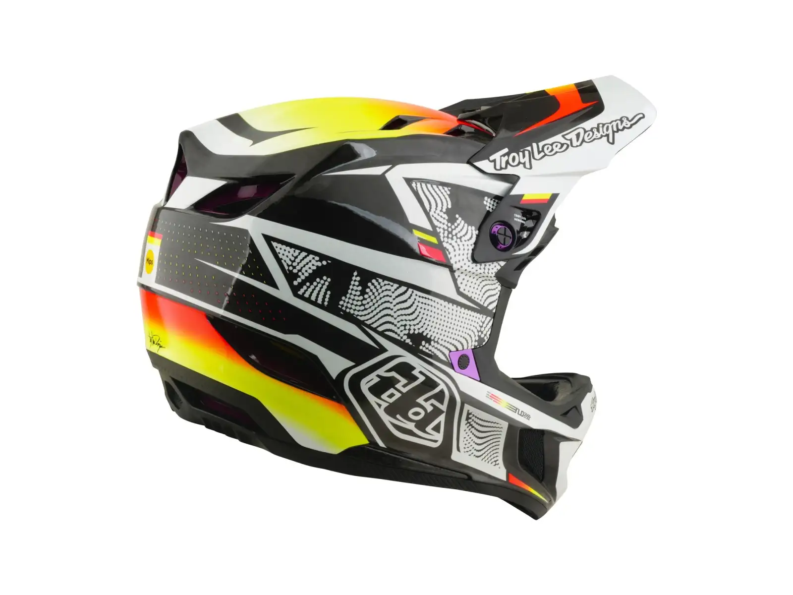 Troy Lee Designs D4 Carbon MIPS prilba Lined up Black
