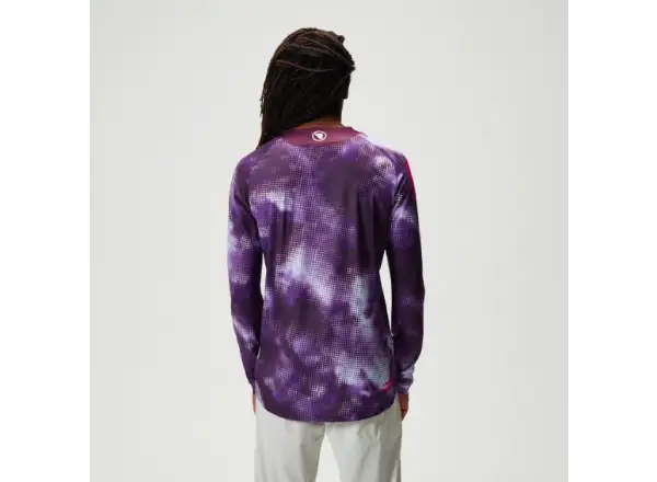 Endura Pixel Cloud pánsky dres dlhý rukáv Purple