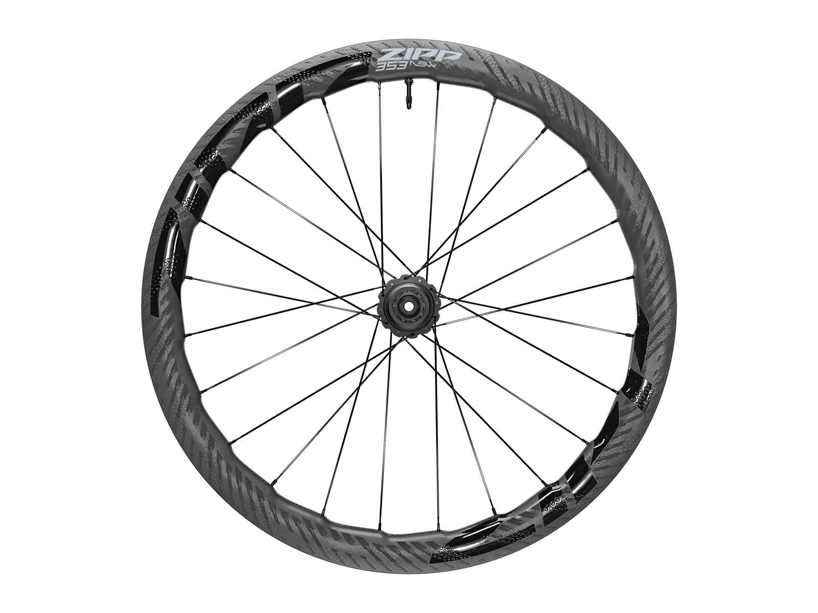 Zipp 353 NSW Carbon Tubeless CenterLock zadné vypletené koleso orech Shiamno HG11