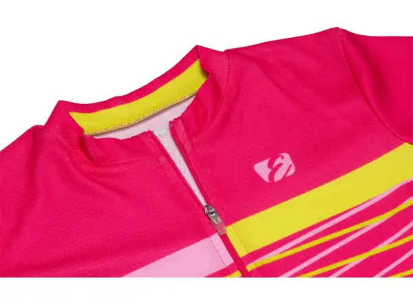 Etape Lucky detský dres ružová/limetka