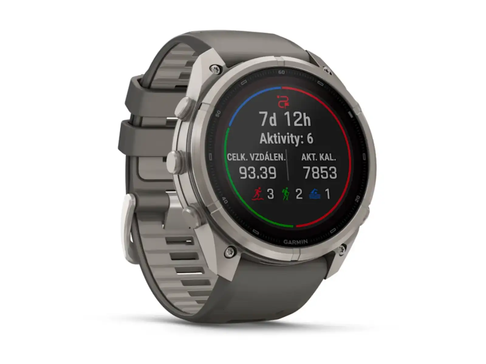 Garmin Fénix 9 Pro inReach Solar 51 mm inteligentné hodinky Titanium Pebble Gray/Silver Gray