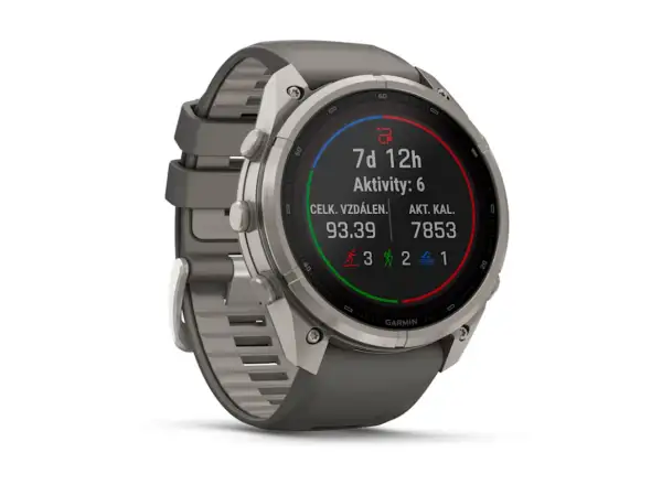 Garmin Fénix 9 Pro inReach Solar 51 mm inteligentné hodinky Titanium Pebble Gray/Silver Gray