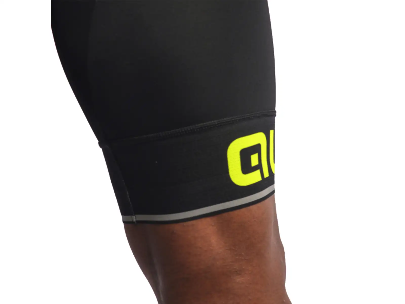 Alé Corsa pánske kraťasy s vložkou a trakom Black/Yellow