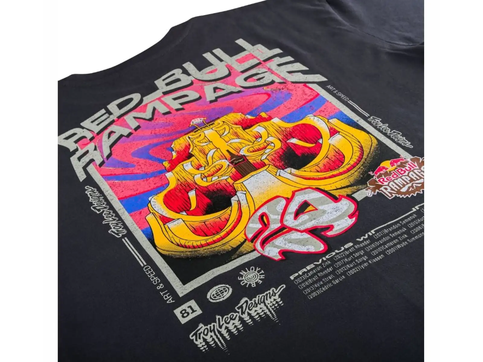 Troy Lee Designs x Red Bull Rampage Mind Melt pánské triko krátký rukáv Coal