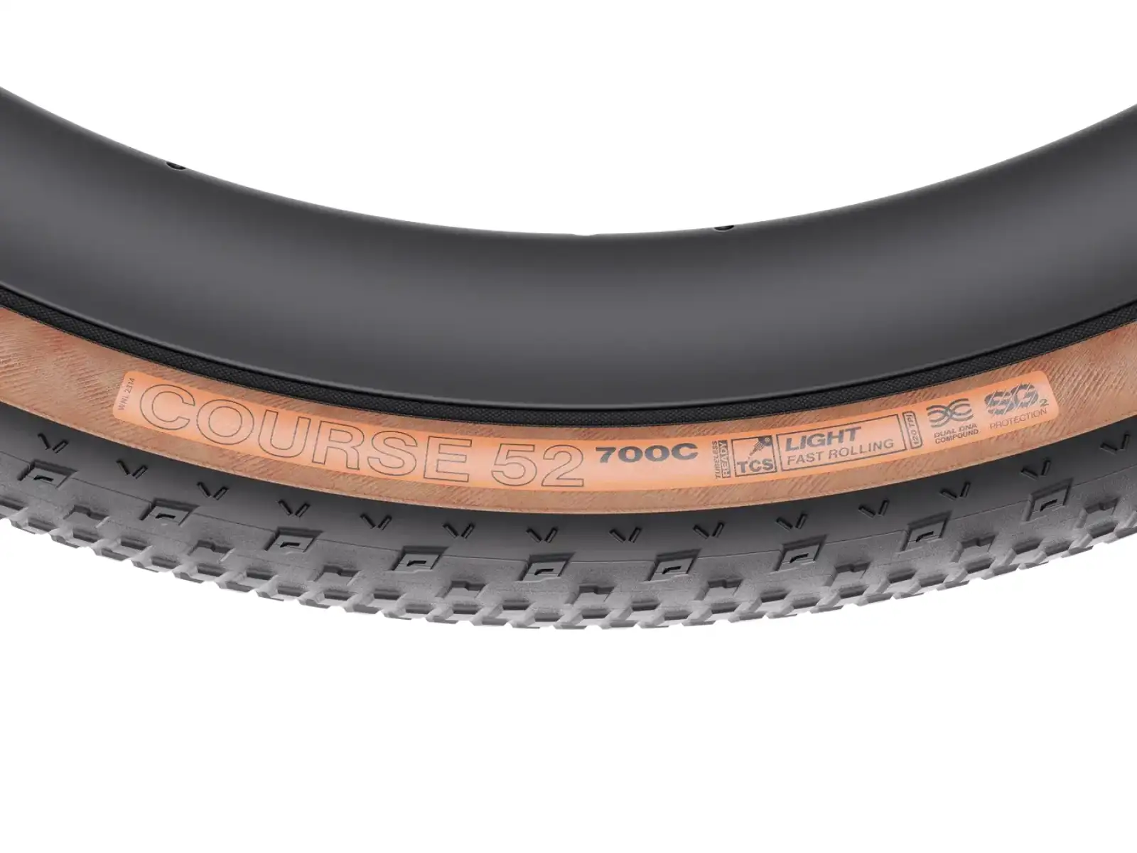 WTB Course 700x52 TCS Light Fast Rolling Dual DNA SG2 gravel plášť čierna/hnedá