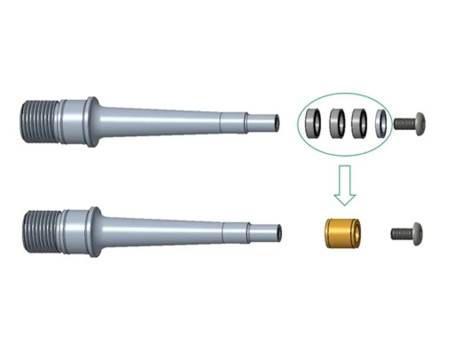 OneUp Rebuild Kit pre pedále Alu