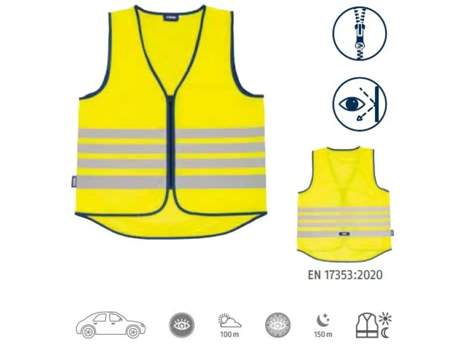Abus Lumino Reflex KIDS detská vesta Yellow