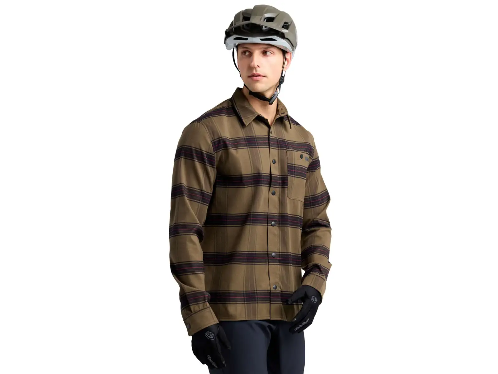 Troy Lee Designs Grind Flannel pánska košeľa Dark Pine.