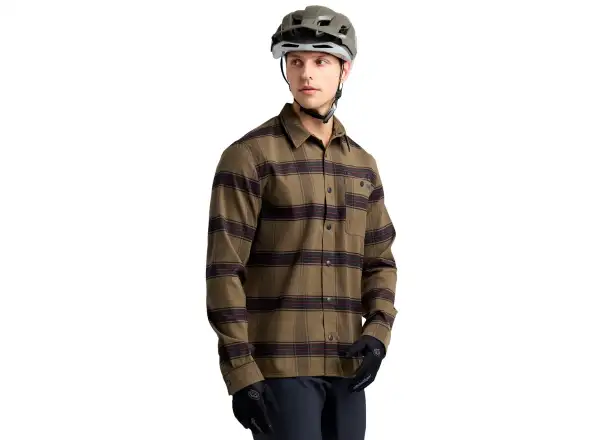 Troy Lee Designs Grind Flannel pánska košeľa Dark Pine.
