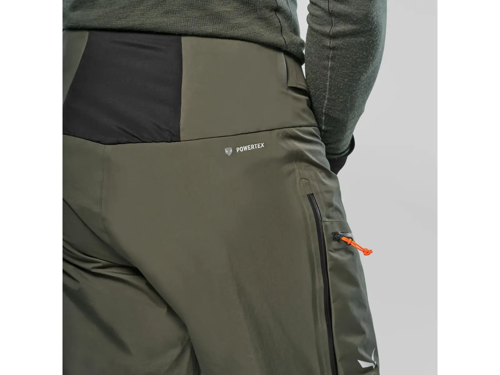 Salewa Sella 3L Powertex pánske nohavice Dark Olive