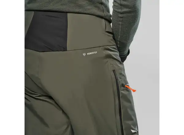 Salewa Sella 3L Powertex pánske nohavice Dark Olive