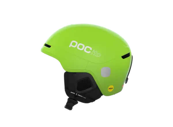 POC POCito Obex MIPS detská lyžiarska prilba Fluorescent Yellow/Green