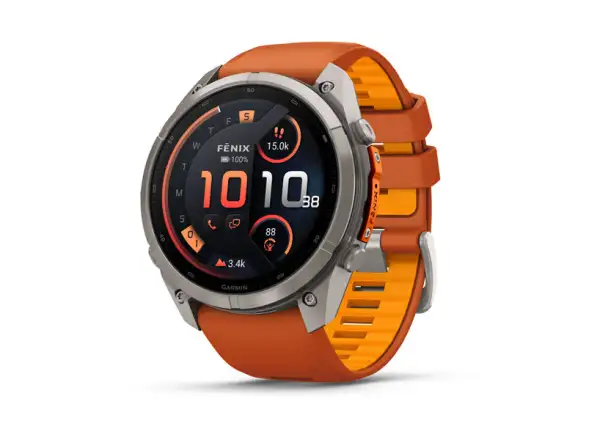 Garmin Fénix 9 Pro inReach 51 mm inteligentné hodinky Titanium Autumn orange/Spark orange