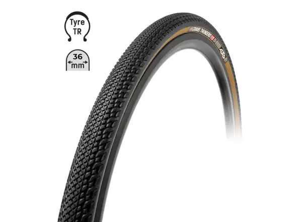 Tufo Thundero TR 700x36C gravel plášť Kevlar čierna/béžová