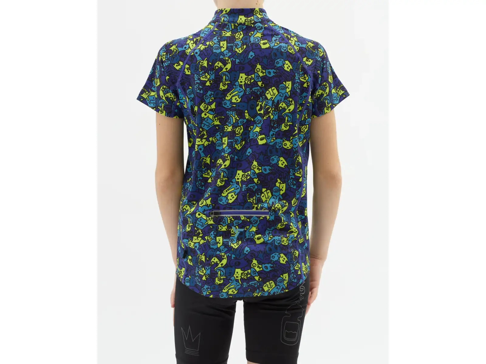 Silvini Scrivia detský dres krátky rukáv Blue/Neon