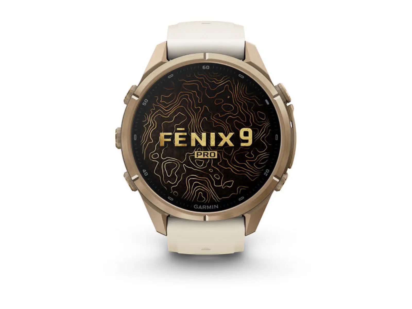 Garmin fenix 9 Pro inReach 43 mm inteligentné hodinky Autumn gold titanium/Cream/french gray
