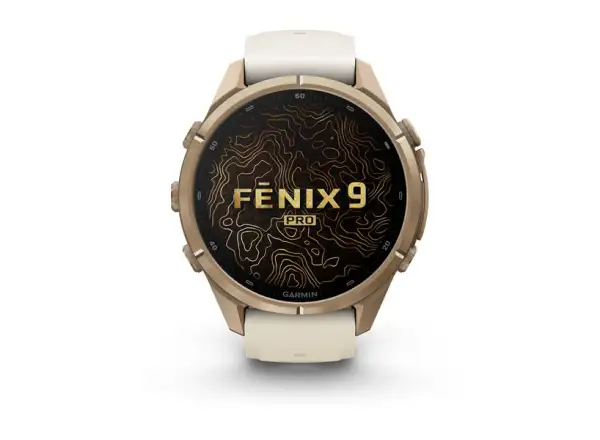 Garmin fenix 9 Pro inReach 43 mm inteligentné hodinky Autumn gold titanium/Cream/french gray