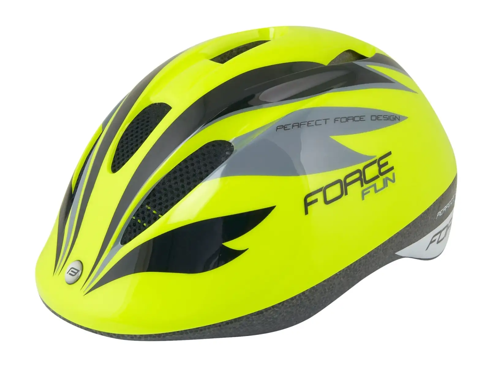 Force Fun Stipes detská prilba fluo
