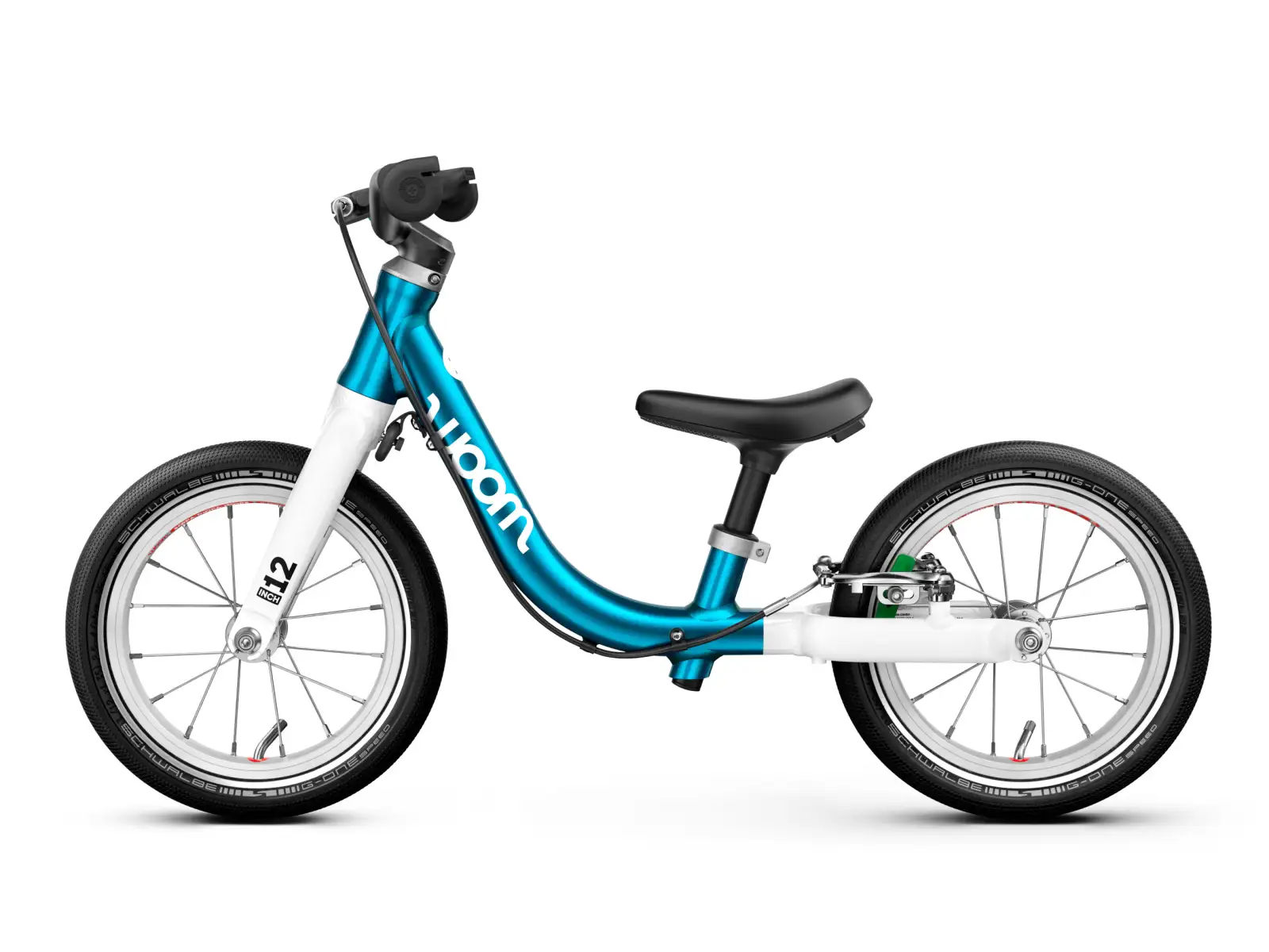 Woom GO 1 Metallic Blue 12 detské odrážadlo