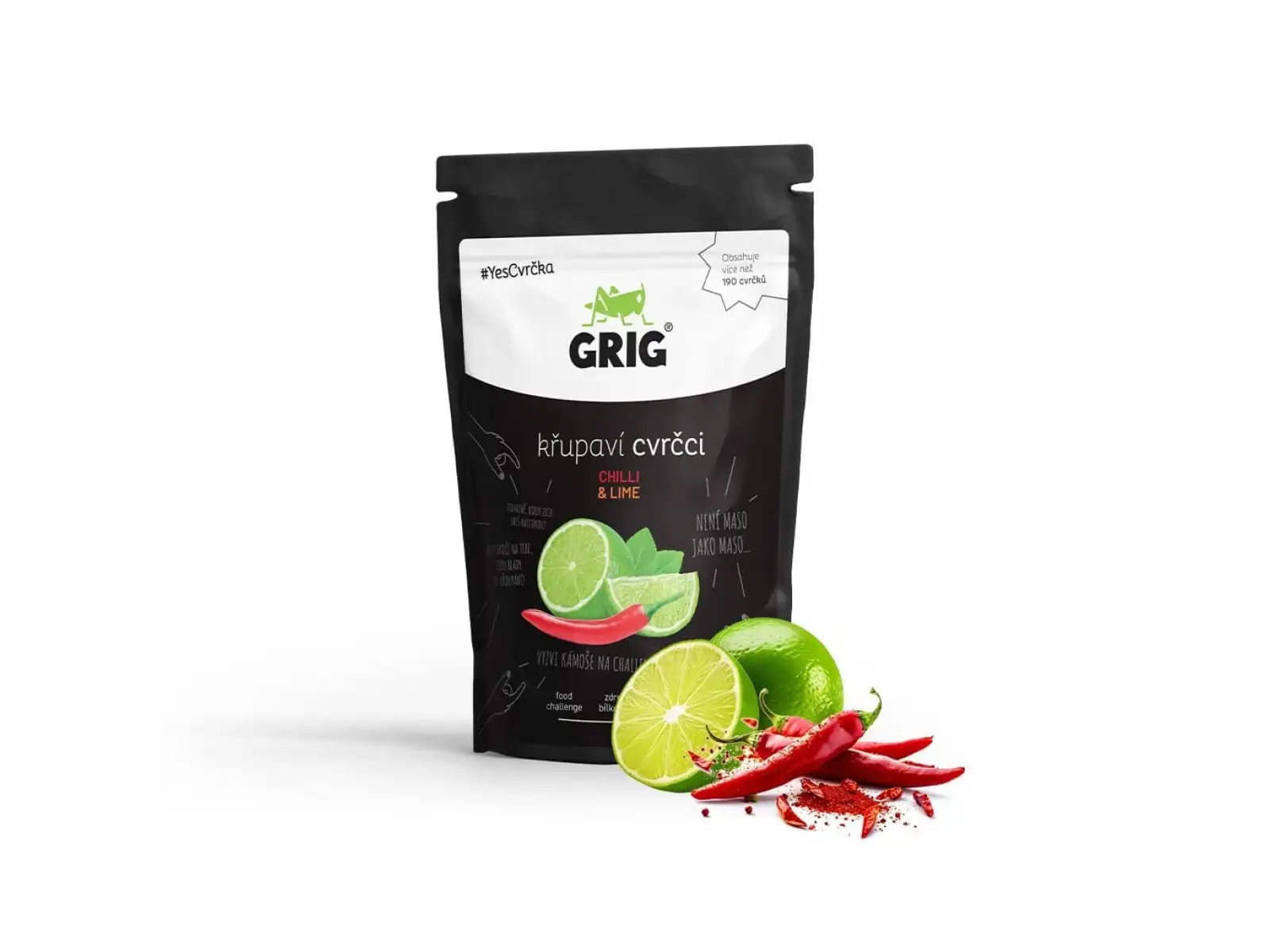 Grig chrumkaví cvrčci Chilli & lime 20 g