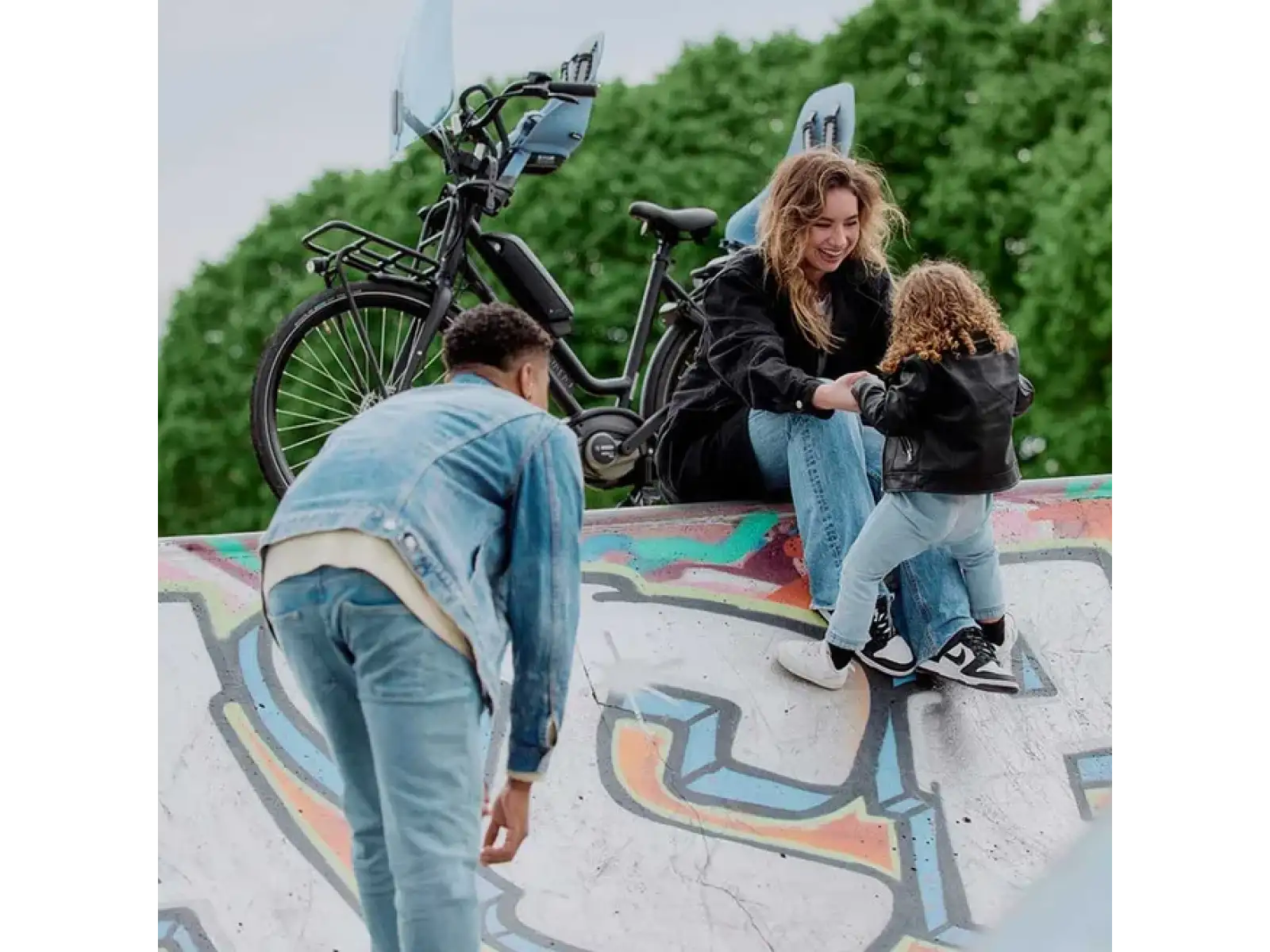 Urban Iki Ta-ke zadná sedačka na bicykel pre MIK nosiče Fuji Blue/Bincho Black
