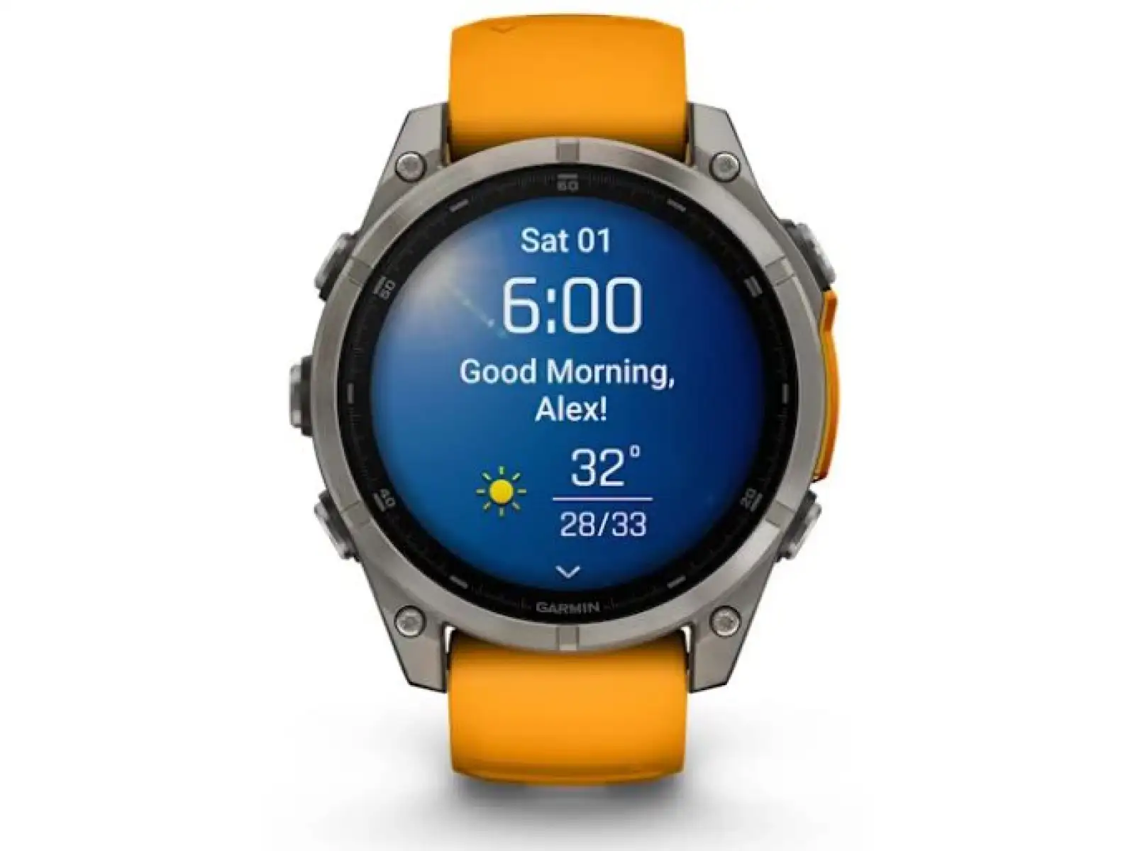 Garmin fenix 8 - 47 mm AMOLED Sapphire inteligentné hodinky Titanium Orange/Graphite