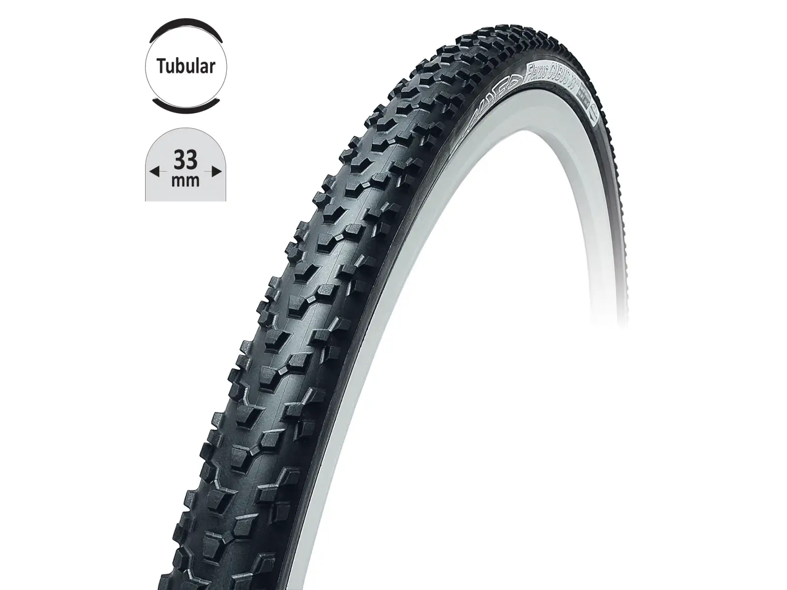 Tufo Flexus Cubus 33SG cyklokrosová galuska čierna 622x33mm