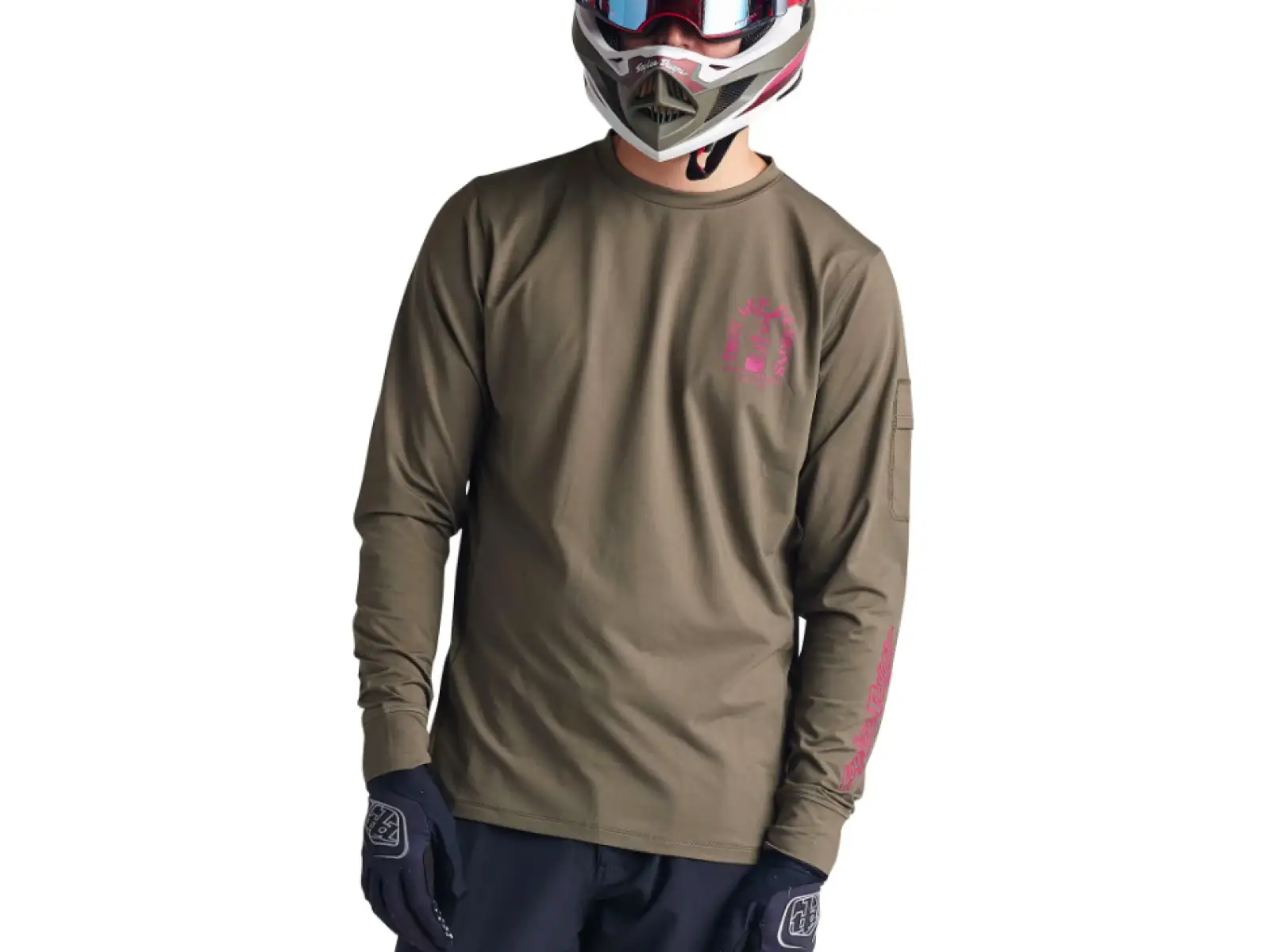 Troy Lee Designs Ruckus Ride Tee pansky dres dlhý rukáv Fangs Olive